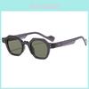Vintage Hexagon Uv400 Men And Women Sunglasses With Gray Lenses For Outdoor Travel And Fashion