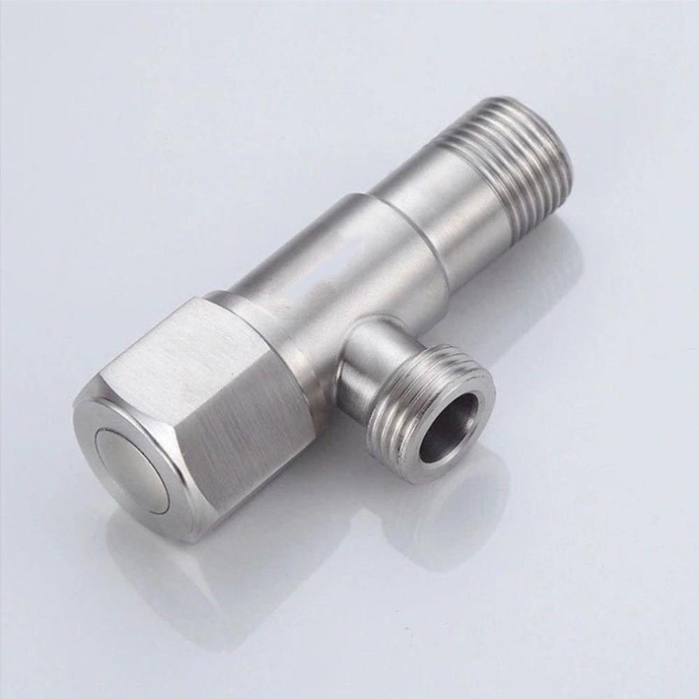 Stainless Steel Hot Cold Angle Valve Quarter Turn Hexagonal Wheel Toilet Water Stop Valve Rust Proof Triangular Valve Kitchen