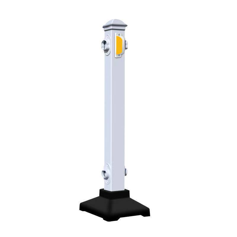 Municipal Guardrail Post Base: Traffic Anti-Collision Barrier with Rubber & Cast Iron Base Rubber Base