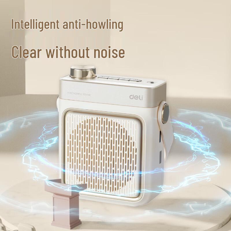 Deli LT933J 20W Portable Waist-Worn Lapel Microphone Amplifier CN plug (adapter included)