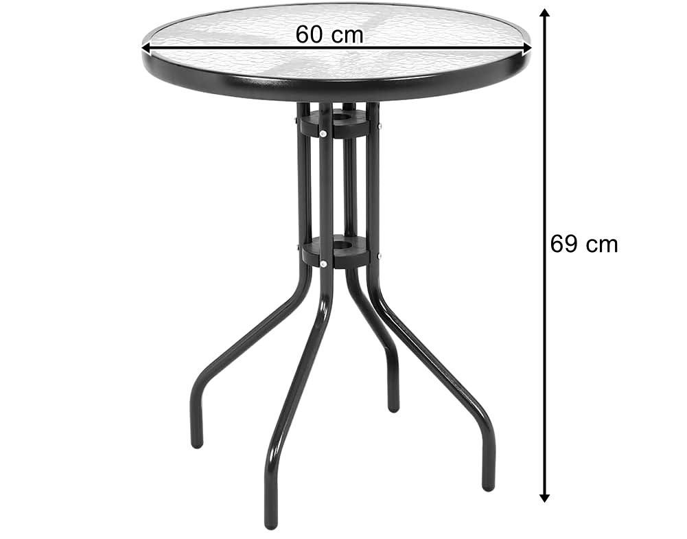 Tavolo Rotondo da Isola 60Cm + 4X Sedie Sofia Grigio Scuro