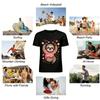Valentine's Day Sloth Heart Print Casual Loose Pullover Top Pure Cotton T-shirt