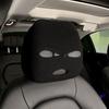 Car Headrest Cover Funny Car Seat Full Face Cushion Wrap Protection for Auto Front Seat Rest Decoration Universal Car Interior Accessories