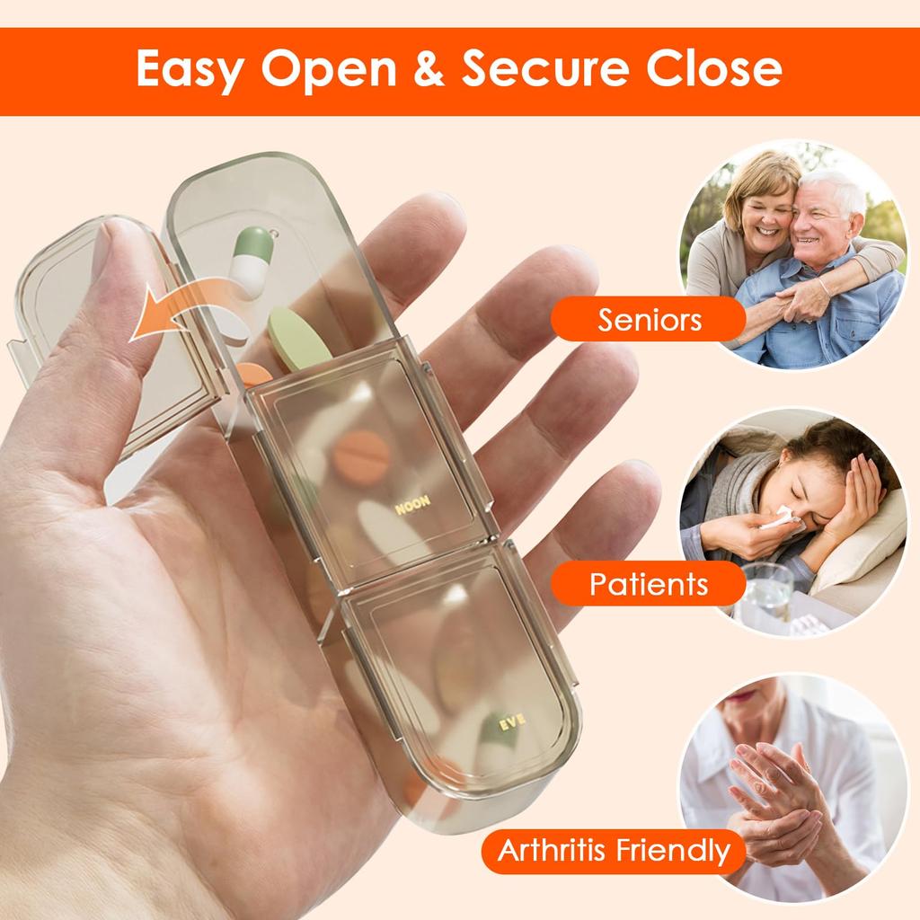 Portable 21-grid Medicine Box for Storing Pills Seven Days A Week Morning Noon and Evening Medicine Classification Storage Box