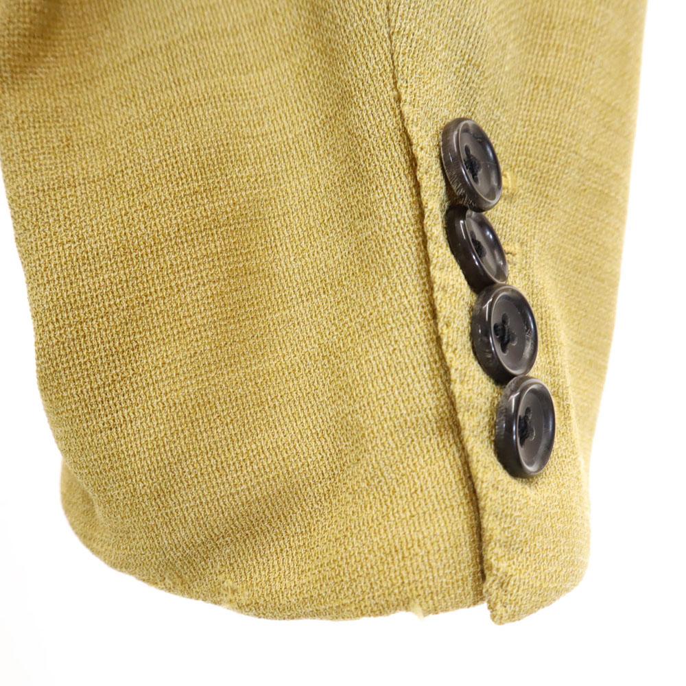 Hermes Made In Italy SUPER 100’s Tailored Jacket 50 Yellow Beige Blazer Men's Used