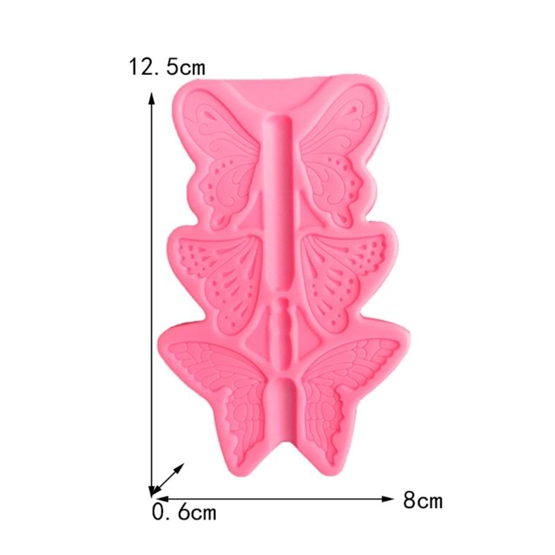 Butterfly Shaped Fondant Chocolate Mould Cake-Topper Baking Tools Handmade-Soap Silicone Ornaments Mold Easy to Clean