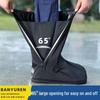 High-Top Waterproof Non-Slip Shoe Covers: Durable, Sandproof, and Snowproof for Outdoor Use by Men and Women
