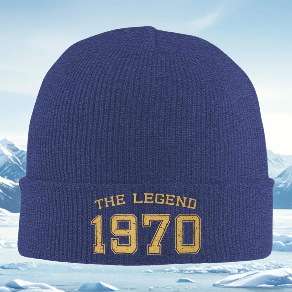 The Legend vintage design Unisex Women Unisex Knitted Hat Beanie Pullover Cap Winter Thermal Warm Christmas Outdoor Cycli