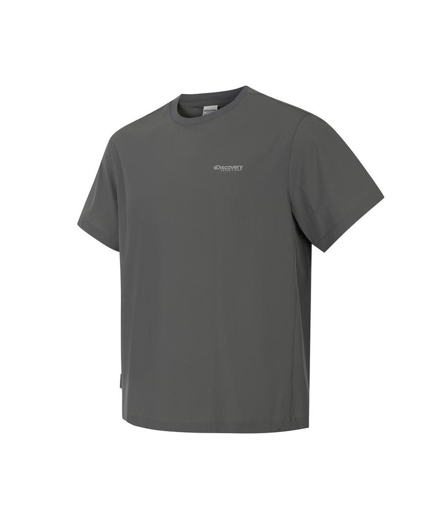 DISCOVERY EXPEDITION Men'S Freshvent Airdot Woven Short Sleeve T-Shirt (D/Grey)