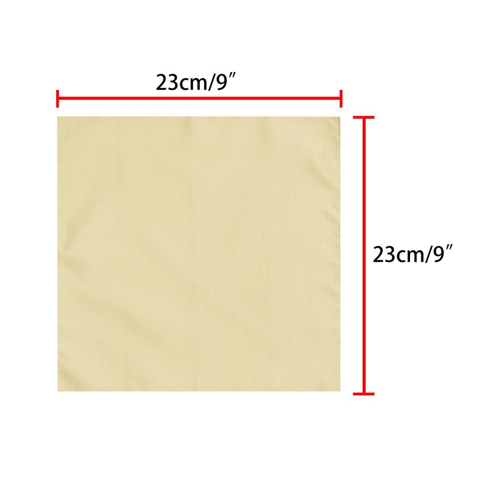 [Allegra K] Bow Tie & Pocket Square 2-Piece Set, Solid Color, for Weddings and Parties, Men's, Champagne, Free Size