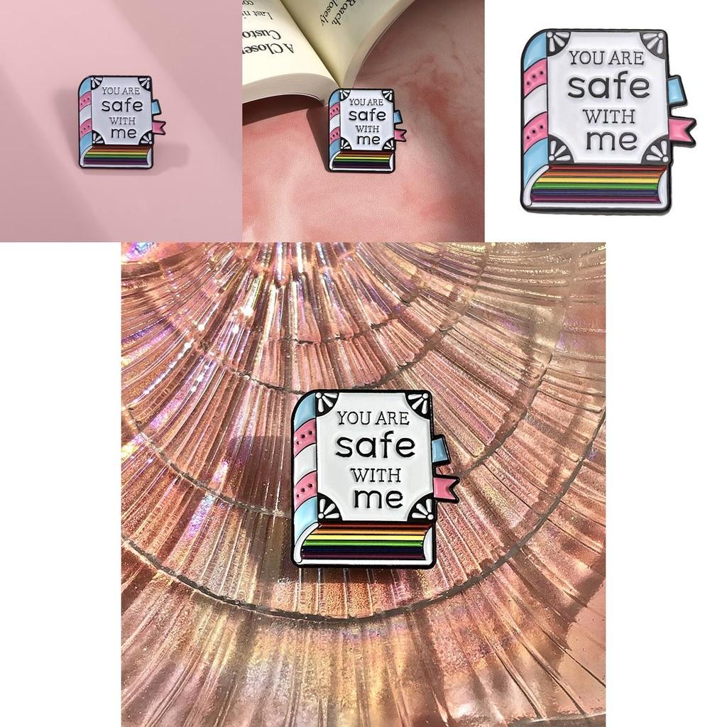 Cartoon Book Individualistic Design Brooch With Charming Letter Feature For Fashion Lovers