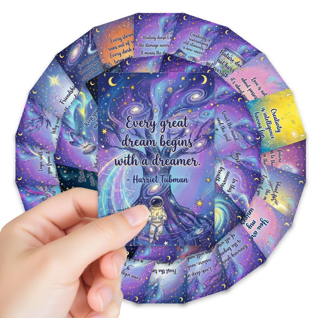 36 Starry Sky Universe Inspirational Card Set Healing Message Card Wall Decoration Hand Account Material Postcard