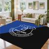 Everton Football Design Crystal Velvet Rug Soft Decorative Mat for Bedroom Entrance