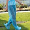 Wasserdichte Einweg-Regenjacke Transparente Fußabdichtung Regenhose Tragbare Fußabdeckung Regenhose