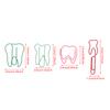 20Pcs Tooth Shape Metal Paper Clips Cute Colorful Paperclip Bookmark Note Memo Ticket Clip Dentist Gift Clinic Office Stationery