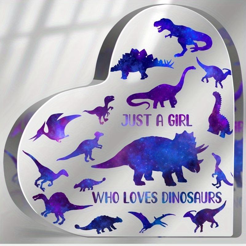 

Perfect Dinosaur-Themed Gift For Her - Just A Girl Who Loves Dinosaurs Acrylic Desk Sign | Ideal Birthday Or Friendship Present 10*10cm