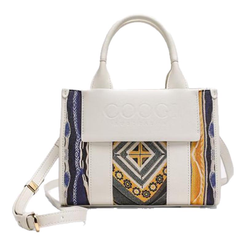 

COOGI Women s Geometric Stripe Faux Leather Bag