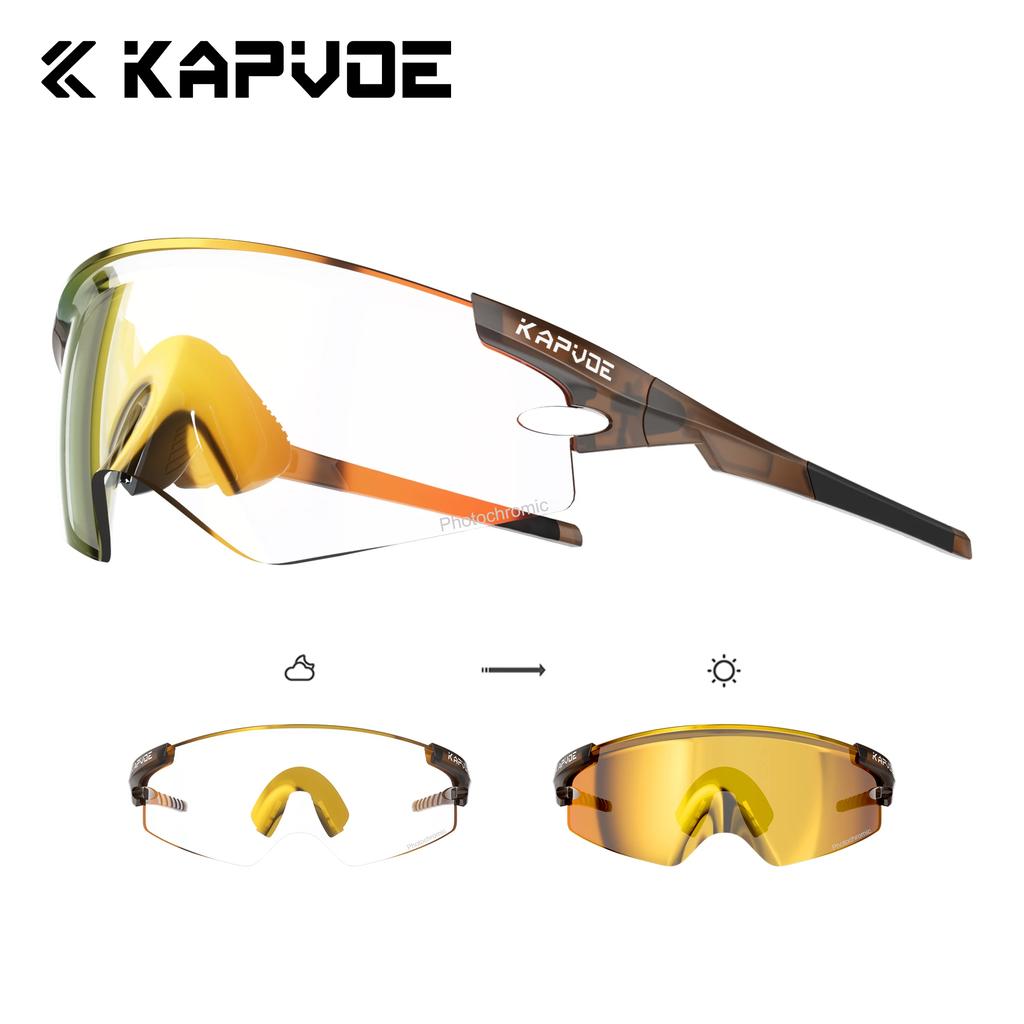 Kapvoe New Hiking Eyewear Photochromic Sports Sunglasses Road Bike Mountain Bicycle Glasses Goggle Man Women Cycling Glasses