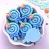 Painted Colorful Resin Strawberry lollipop Lollipop Flatback Cabochon Stone Figurines 10pcs DIY Bow Accessories Scrapbook Crafts
