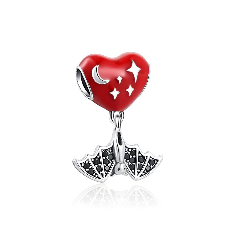 New Copper Red Charms Medical Staff Heart Bead Fit Original Charm Bracelet For Women Diy Fashion Jewelry Making Cherry
