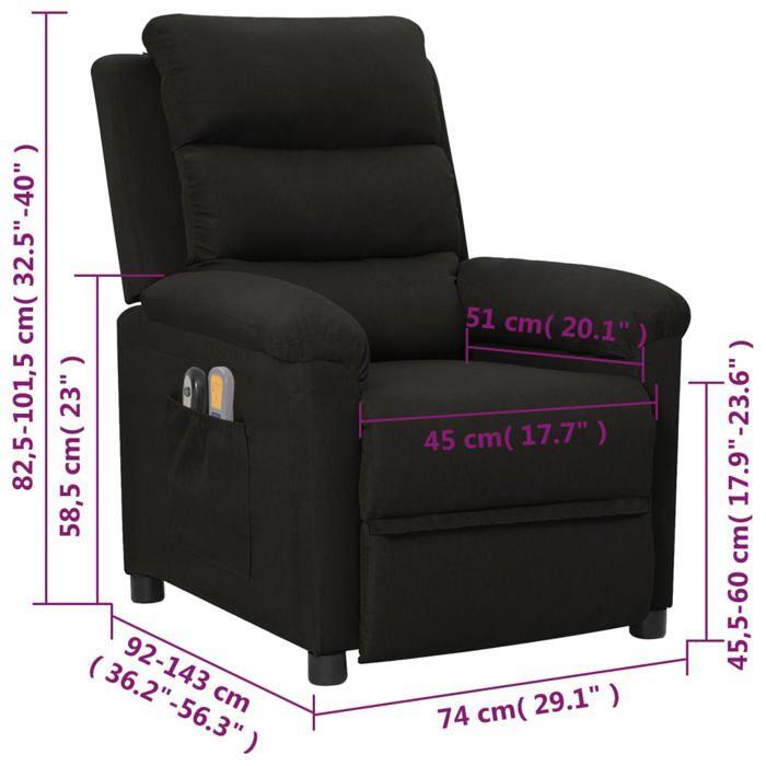VidaXL Electric Massage Armchair Reclining Seat Adjustable Backrest and Footrest Living Room Furniture Interior 3098977