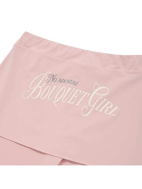 KIRSH Wrap Layered Skirt Pants [Salmon]
