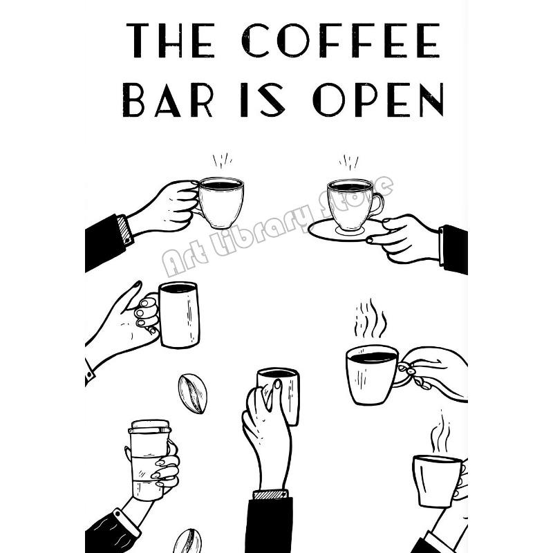 Vintage Minimalist Coffee Definition Coffee Cup Abstract Line Nordic Poster Canvas Painting Wall Art Pictures Home Kitchen Decor