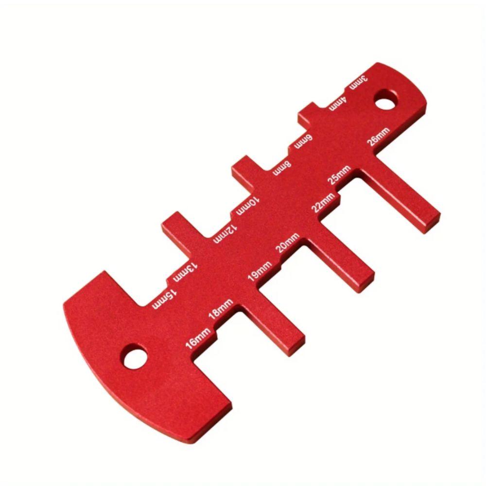 Aluminum Construction Table Height Gauge Solid Standing Compact Design Router Depth Gauge From 3 To 26mm Precise Measurement