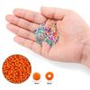 Kit de perles de rocaille colorées 2 mm Petites perles de verre Ensemble de perles lettres acryliques Avec boîte organisatrice Pour la fabrication de bijoux Collier Bracelet DIY