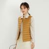 Down vest women's autumn and winter new simple collarless light and thin round neck V-neck liner vest vest vest tide