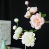 Vintage Seidenpfingstrosen Haarspange, Elegantes Hanfu Kopfschmuck-Accessoire