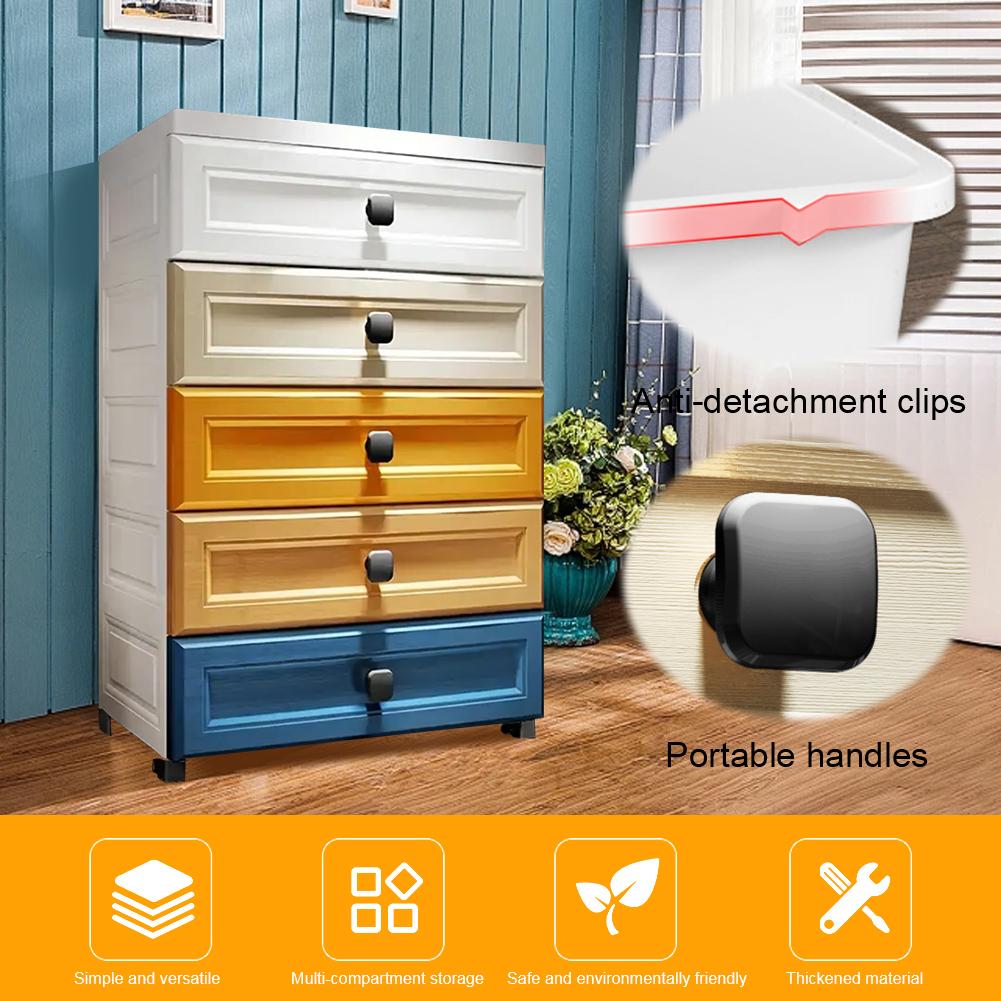 Drawers Chests with Wheels Storage Organizer End Table Side Table Night Stand for Bedroom Hallway Living Room Kids Room