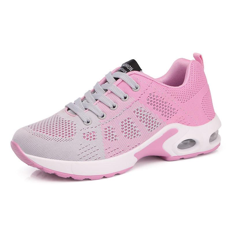 2020 Damen Frühjahr Flyknit Mesh Sneaker - Stylische, Atmungsaktive Sportschuhe mit Luftpolster für Studenten