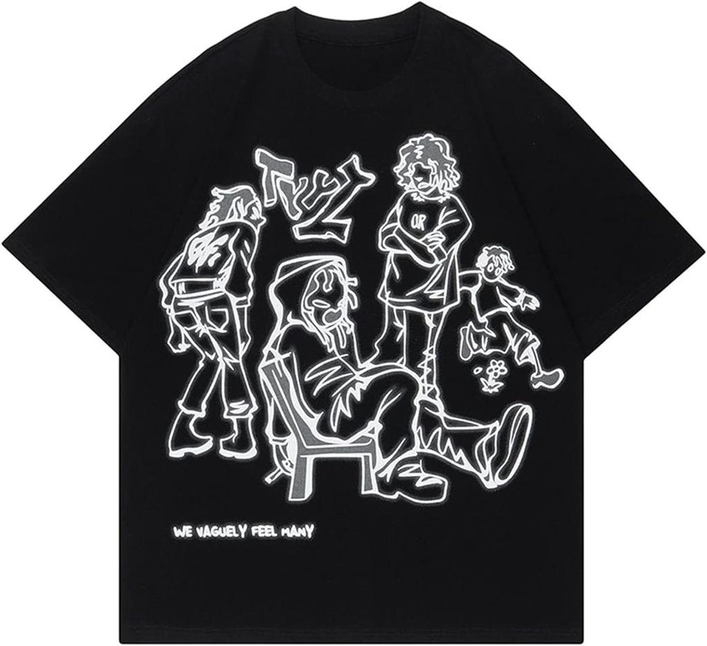Vamtac Oversized Graphic Tees Tees for Men Women Streetwear Unisex T Shirts High Quality O-Neck Short Sleeves 50983