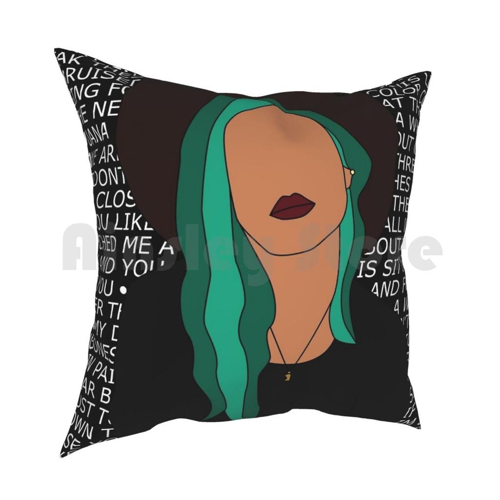 Halsey And Lyrics Pillow Case Printed Home Soft Throw Pillow Halsey Music Girls Womens Lyrics Pop Art Badlands