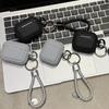 Silicone Earphone Case For Apple Airpods 4 Pro 1 2 3 Cover Headphone Accessories Protective Box With Braid Lanyard Wrist Strap