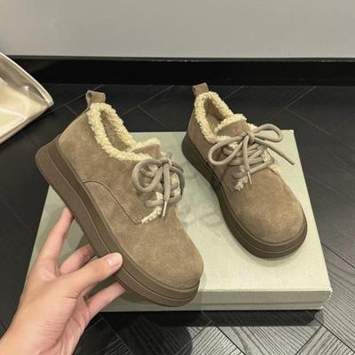 Women's New Cotton Shoes, Retro Style, Thick Sole, Padded Soft Sole, Flat Heel