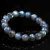 Hongchu Crystal Natural Starry Labradorite Round Bead Bracelet Iridescent Labradorite Blue Light Bracelet