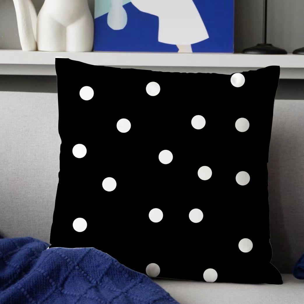 

Ins Nordic Geometry Black and White Pillowcase Light Luxury Home Sofa Cushion Cover Living Room Bedroom Pillow Cover 16x16Inch