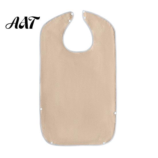 Easy Clean Eating Bibs Adult Large Bib, Solid Color Waterproof Clothing Protector, with Deep Crumb Anti-stain Nursing Home Catcher Design, Adjustable
