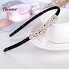Woman Headband Elegant Style Non Slip Headwear Hair Girl Hairband Hoop Band Flower Rhinestone Headdress Accessories