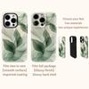 Transparent Green Leaves Phone Case for IPhone 17AIR 16E 16 15 14 13 12 11 17 Pro Max Plus Double-layer Back Cover