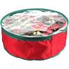 2Pcs 16Inch Christmas Wreath Storage Bag,Portable Artificial Wreaths Organizer Container with Dual Zippered Transparent Window & Handles