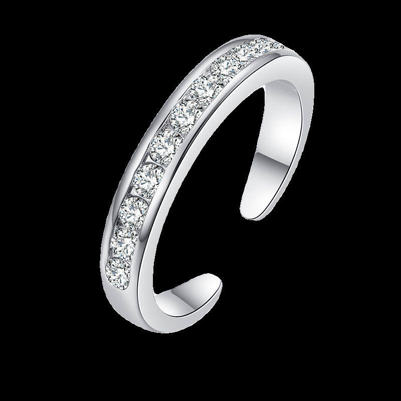 

Кольцо на палец ноги из стерлингового серебра, открытое кольцо на палец ноги с бриллиантом, женское серебро 925 пробы, кольцо для пальца ноги для йоги, украшение, необычное кольцо на палец ноги 925 Sterling Silver Natural Color