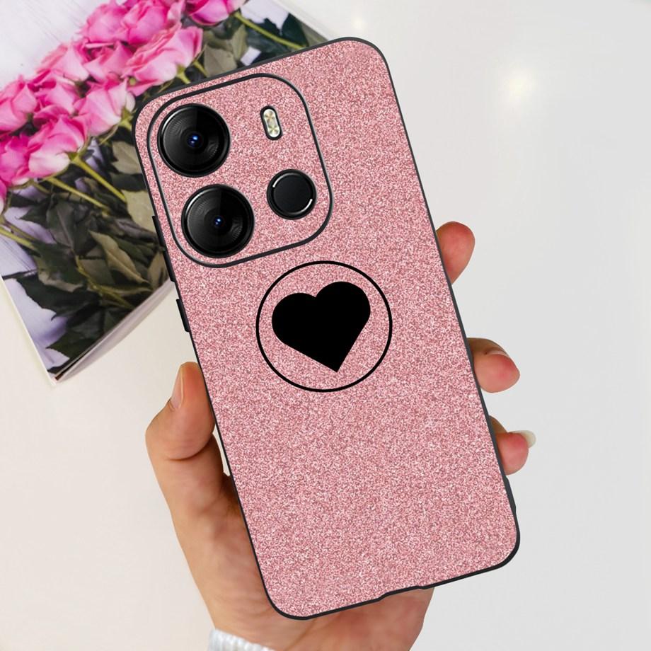 For Tecno Spark GO 2023 BF7n Phone Case Tecno Pop 7 Pro BF7 Pop7 Back Cover Matte Soft Silicone Coque Fundas Oil Flower Heart