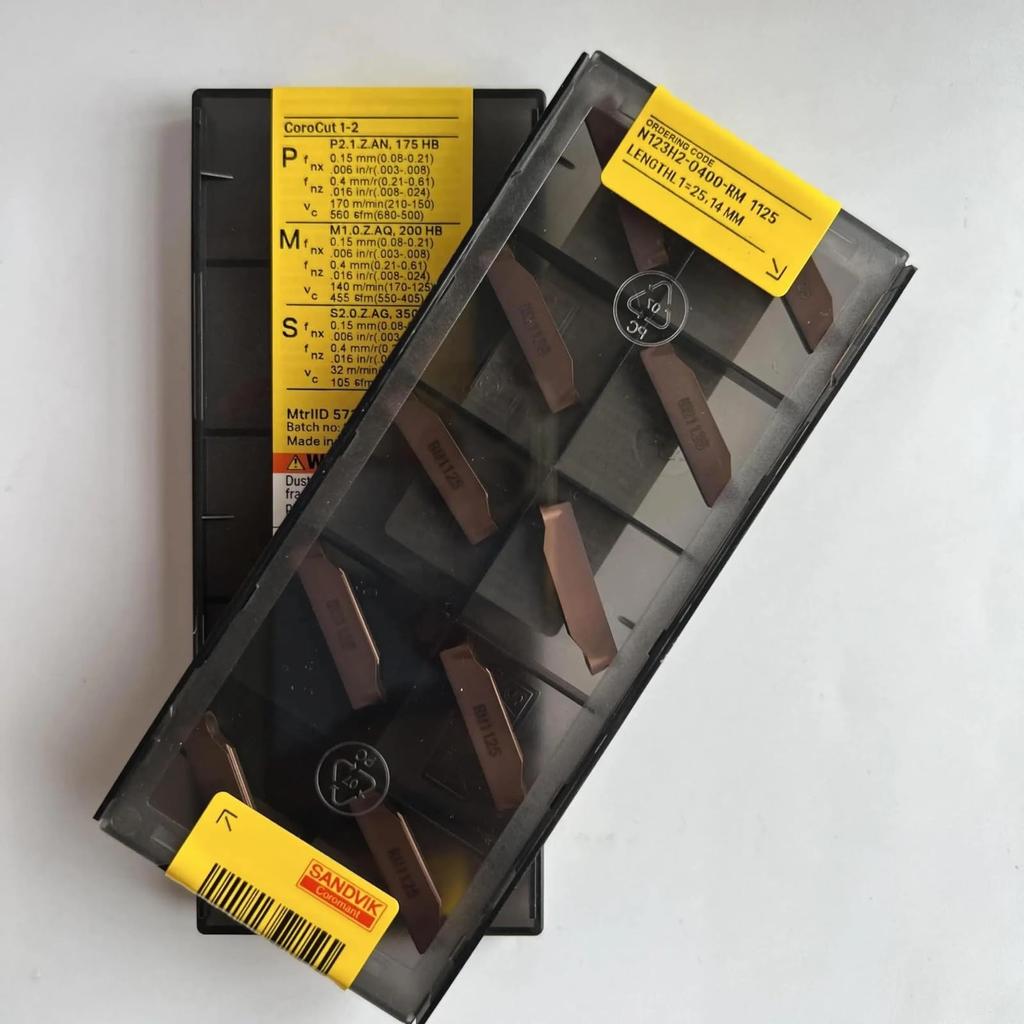 Original Sandvik / N123H2-0400-RM 1125 / CNC lathe carbide blade 10 PCS