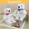 Entzückende kleine Plüsch-Eisbär-Puppe mit Fliege, Kuscheltier, Ideal für Kinder und Geschenke
