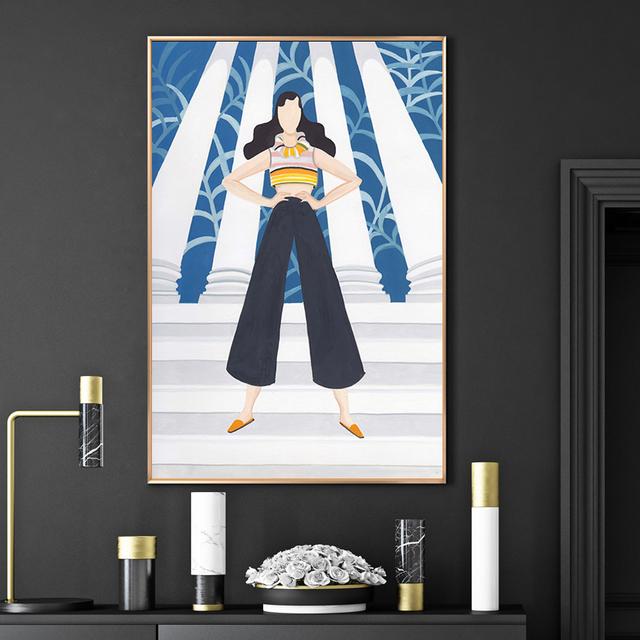 Abstract Woman Art Oil Painting Decorative Illustration Nordic Posters And Prints Wall Art Canvas Mural Pictures In The Room No Frame