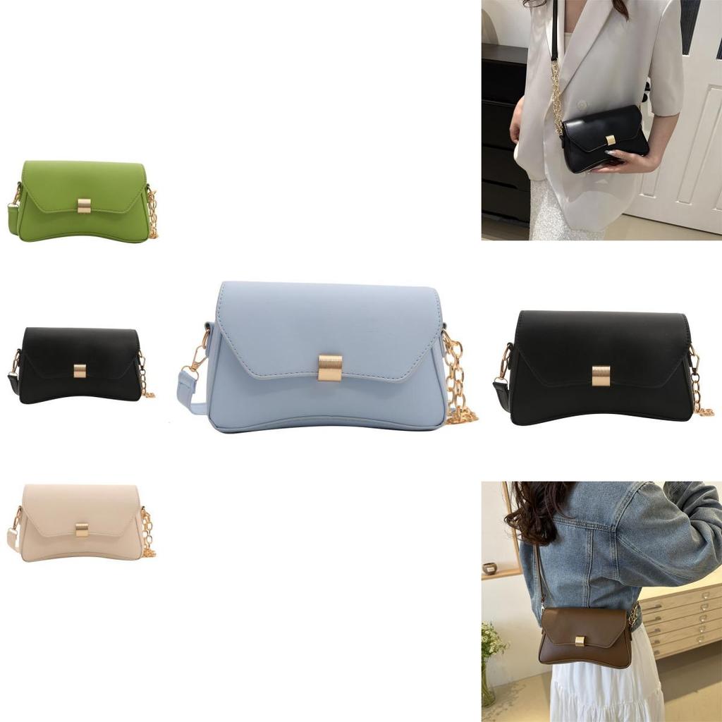 Summer 2024 Fashionable Chain Shoulder Bag With Lock Buckle Small Square Bag