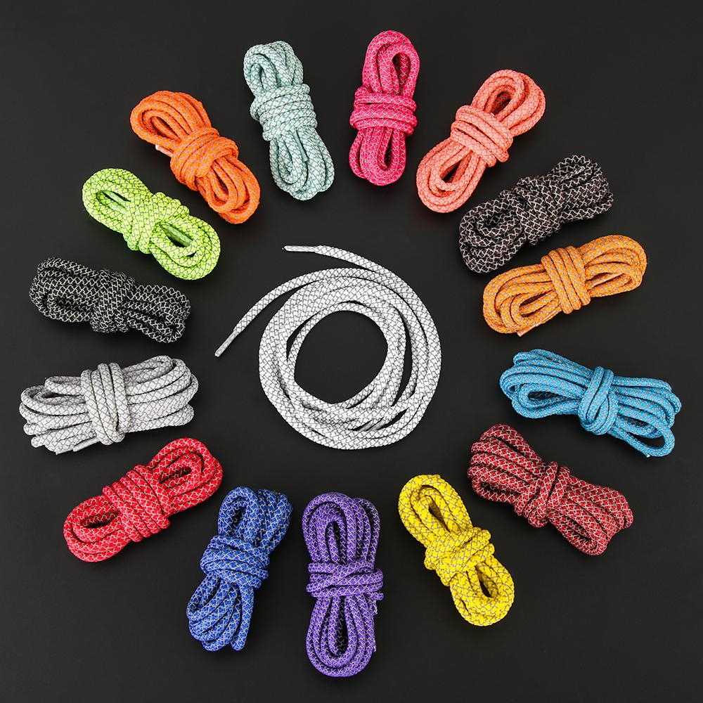 1Pair 120cm Polyester Round Fluorescent Sport Shoelaces Sneaker Shoestrings Shoe Rope Shoes Lace